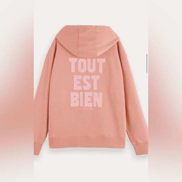 Scotch & Soda Graphic Hoodie Relaxed Fit XS EUC - Picture 1 of 11